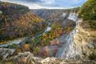 USA, New York. Genesee River winds through Letchworth State Park. Art Print